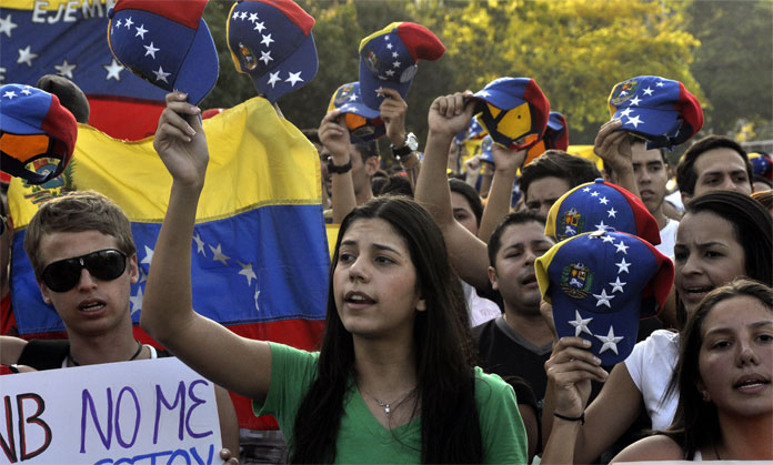 Resultado de imagen de jovenes venezolanos protestan