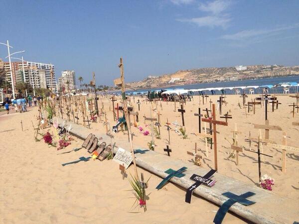 Playa Lido (Lecheria) Protestas en Venezuela 2014