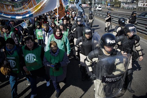 Argentina vive su segunda huelga nacional del año