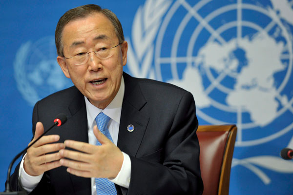 Secretario General de la ONU subrayó que la paz no puede alcanzarse sólo con tratados