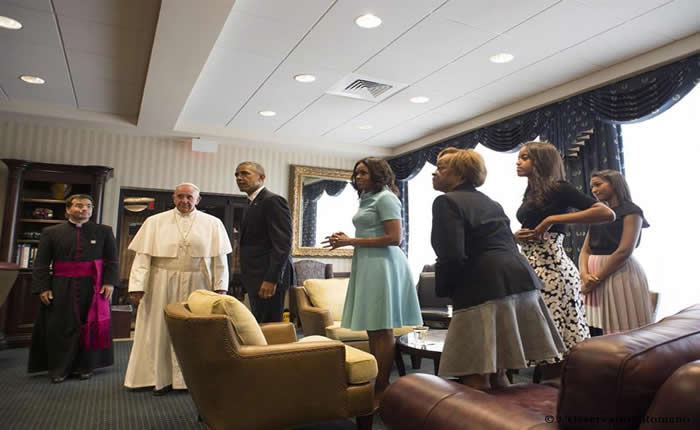 Los Obama y el papa saludarán desde el balcón de la Casa Blanca tras ceremonia