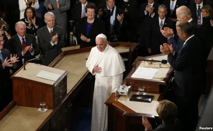 Pena de muerte, inmigración y armas, algunos de los temas de los que habló el papa en el Congreso