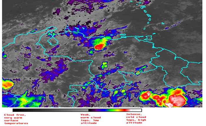Alertan sobre vaguada y fuertes lluvias en el país