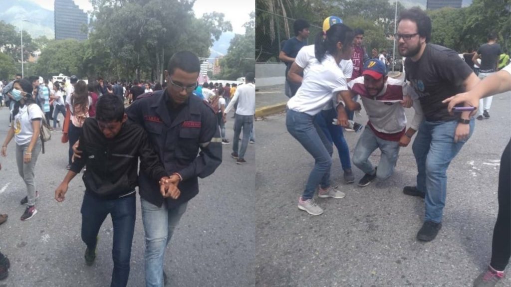 PNB reprime estudiantes de la UCV tras asamblea en la que participó Guaidó