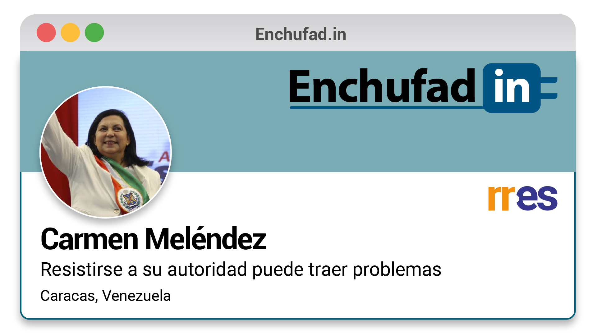 #EnchufaDÍN | Felicita a Carmen Meléndez por su nuevo cargo