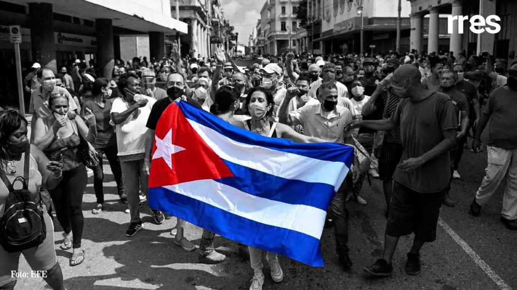 Se alzó la gusanera, por Armando Martini Pietri. Foto_manifestantes en La Habana, EFE