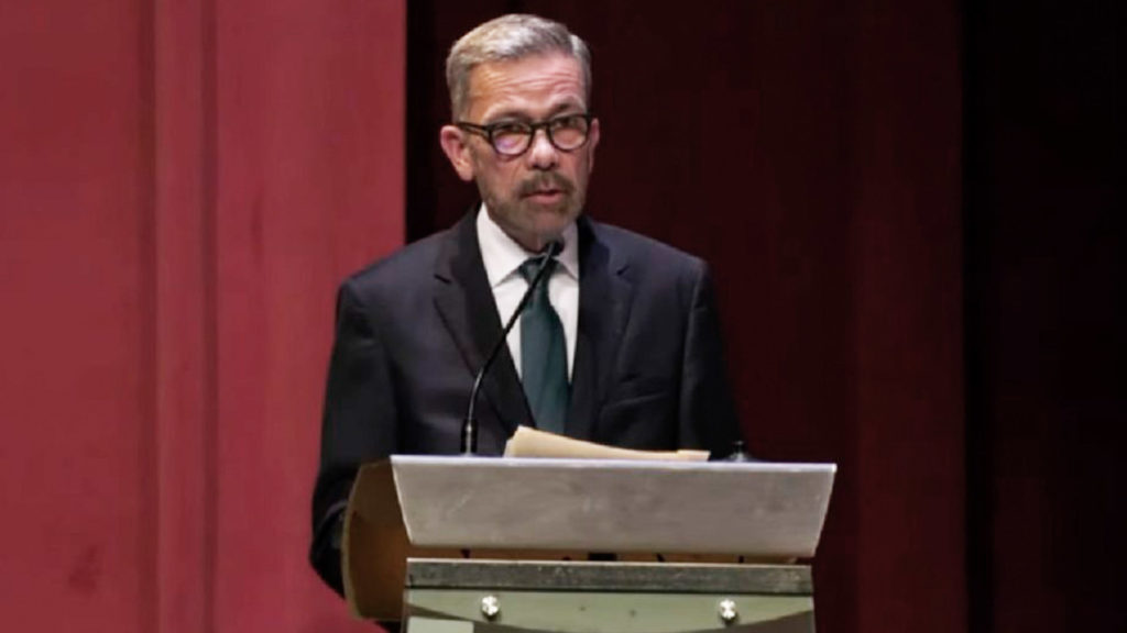 Gerardo Blyde pronuncia su discurso en el proceso de negociación en México. Foto