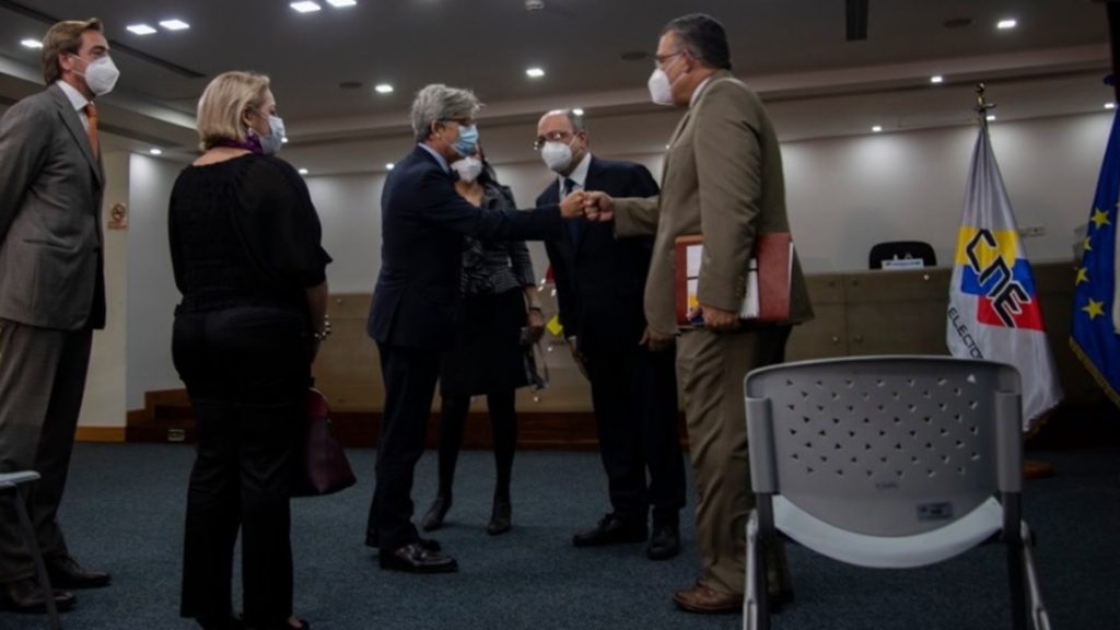 #GuachimánElectoral Jefe la delegación de la UE se reunió con presidente del CNE para aclarar altercado