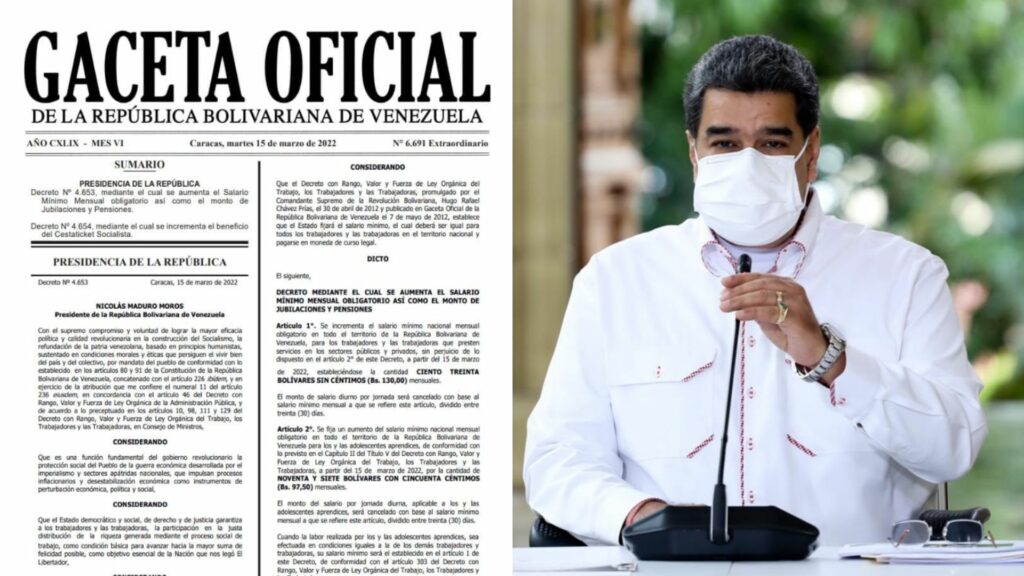 “El medio petro se extravió en algún lugar”: Publican en Gaceta Oficial aumento del salario mínimo