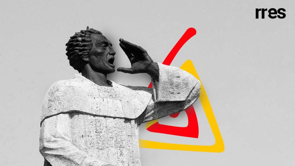 #EspañaEnAméricaSinLeyendas Examen de conciencia, por Elías Pino Iturrieta. Foto_ Monumento a Fray Antonio de Montesinos