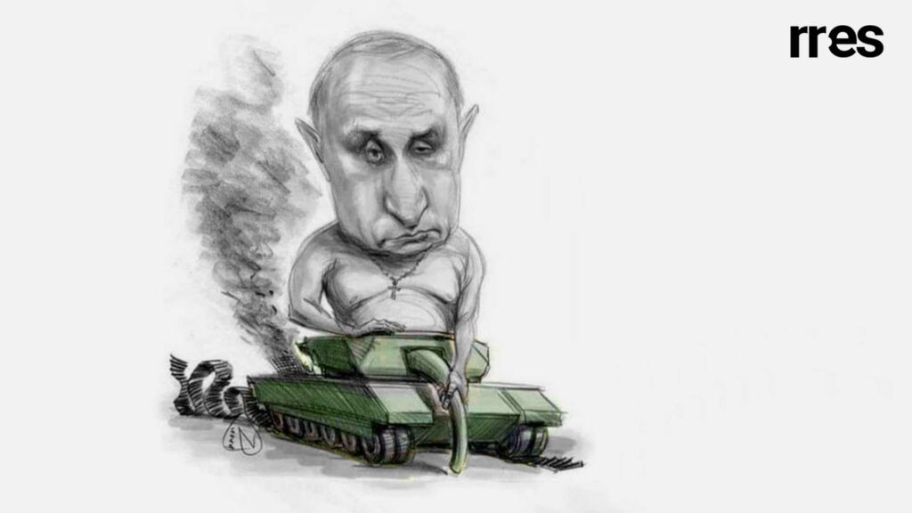 La tragedia de Putin, por Tony Bianchi. Imagen publicada en Twitter por