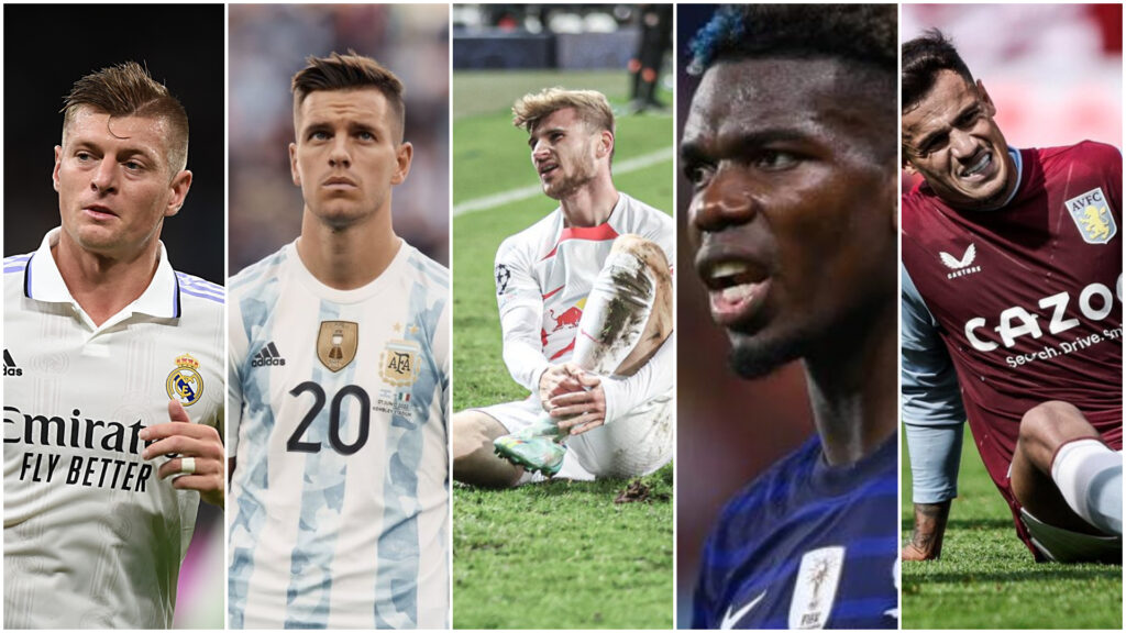 Jugadores que se perderán la Copa Catar 2022