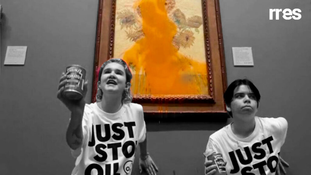 Van Gogh y el petróleo, por Laurano Márquez. Foto captura de pantalla del video de los activistas