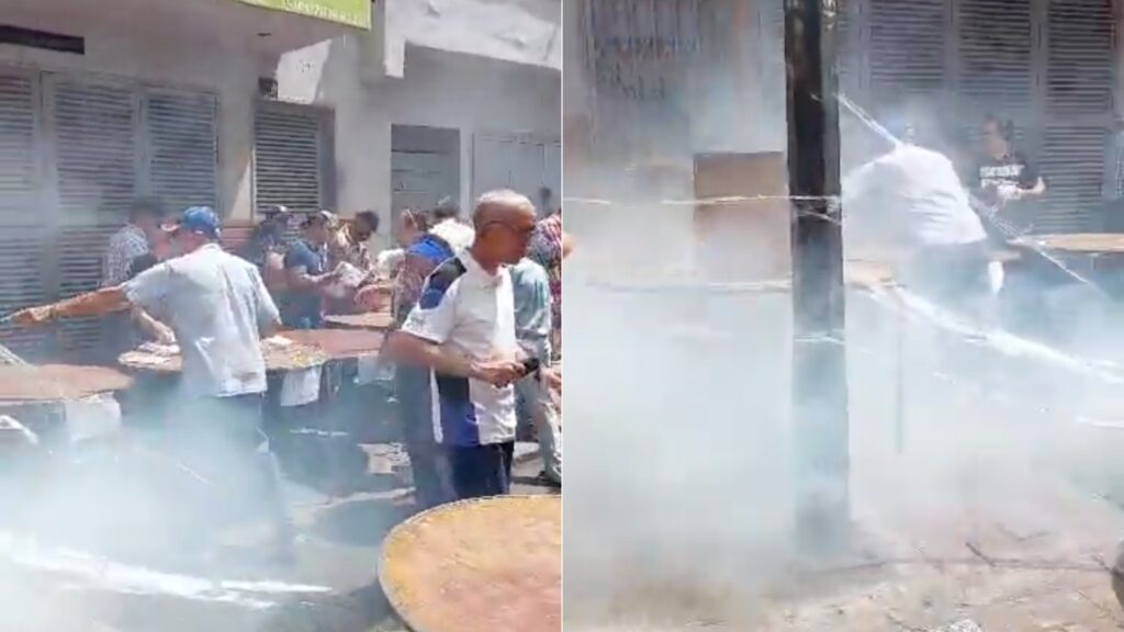 Con bombas lacrimógenas y robo de material electoral colectivos chavistas arremeten contra la primaria opositora