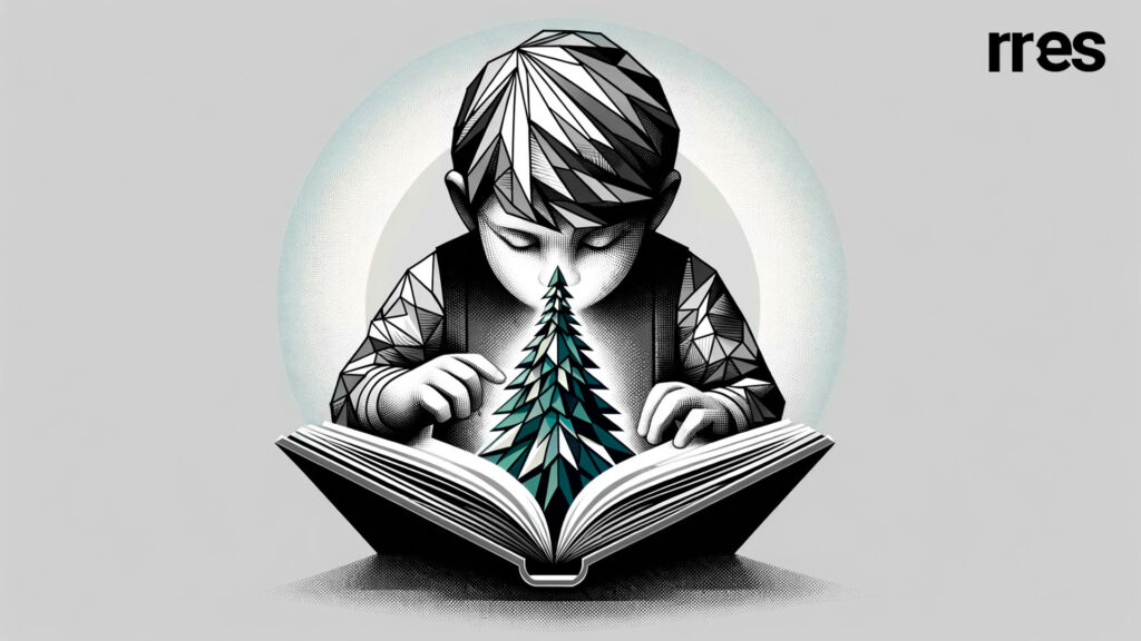 Los niños cuentistas, por Juan Eduardo Fernández @Juanette. Imagen generada por IA-DALLE