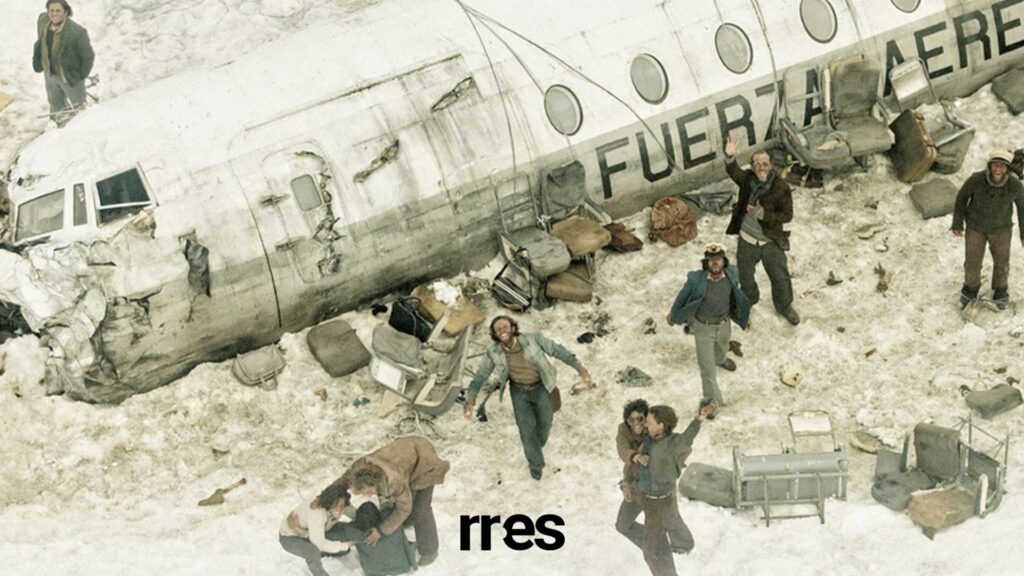 La sociedad de la nieve ¿machista y antivegana, por Laureano Márquez P. Imagen fragmento del póster del filme La sociedad de la nieve