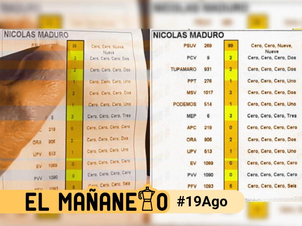 Mañanero del 18 de agosto