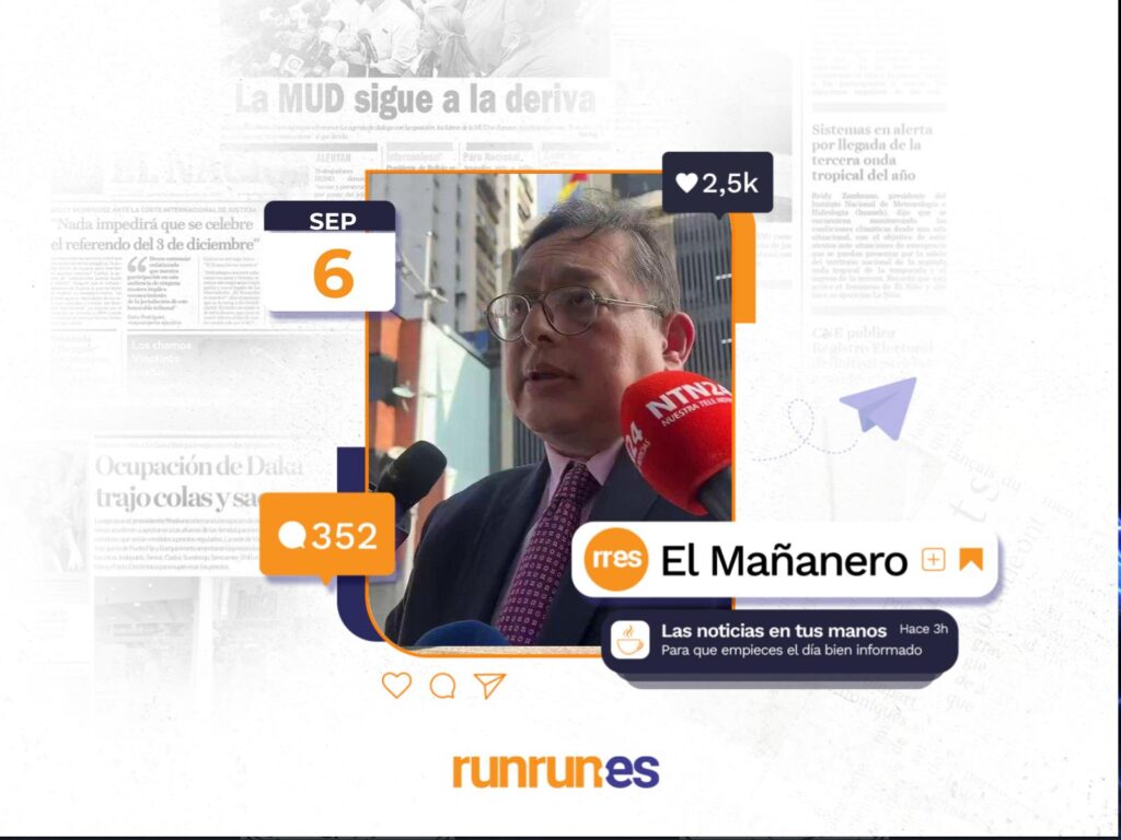 El Mañanero del 6 de septiembre: La carta de Edmundo González y otras noticias