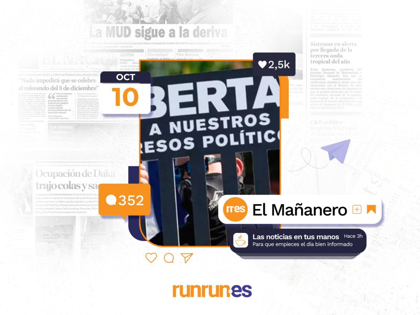 El Mañanero del 10 de octubre