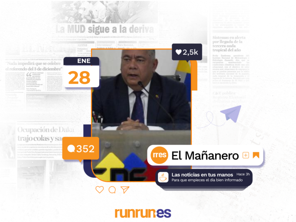 El Mañanero del 28 de enero: El llamado a elecciones sin las actas del 28 y más noticias