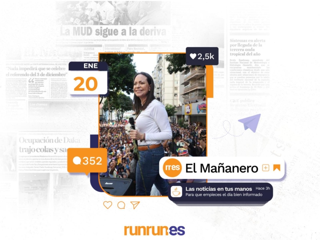 El Mañanero del 20 de enero: Los siete principios de Machado para el “round ganador” y otras noticias