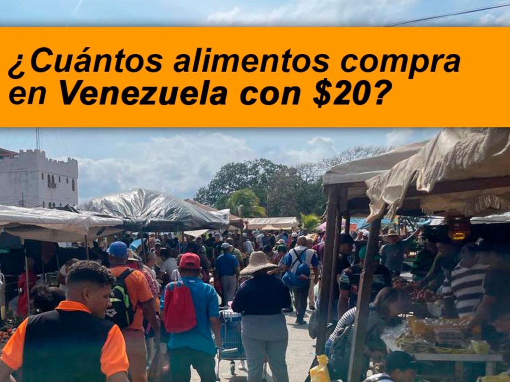 ¿Cuántos alimentos se pueden comprar en Venezuela con $20?