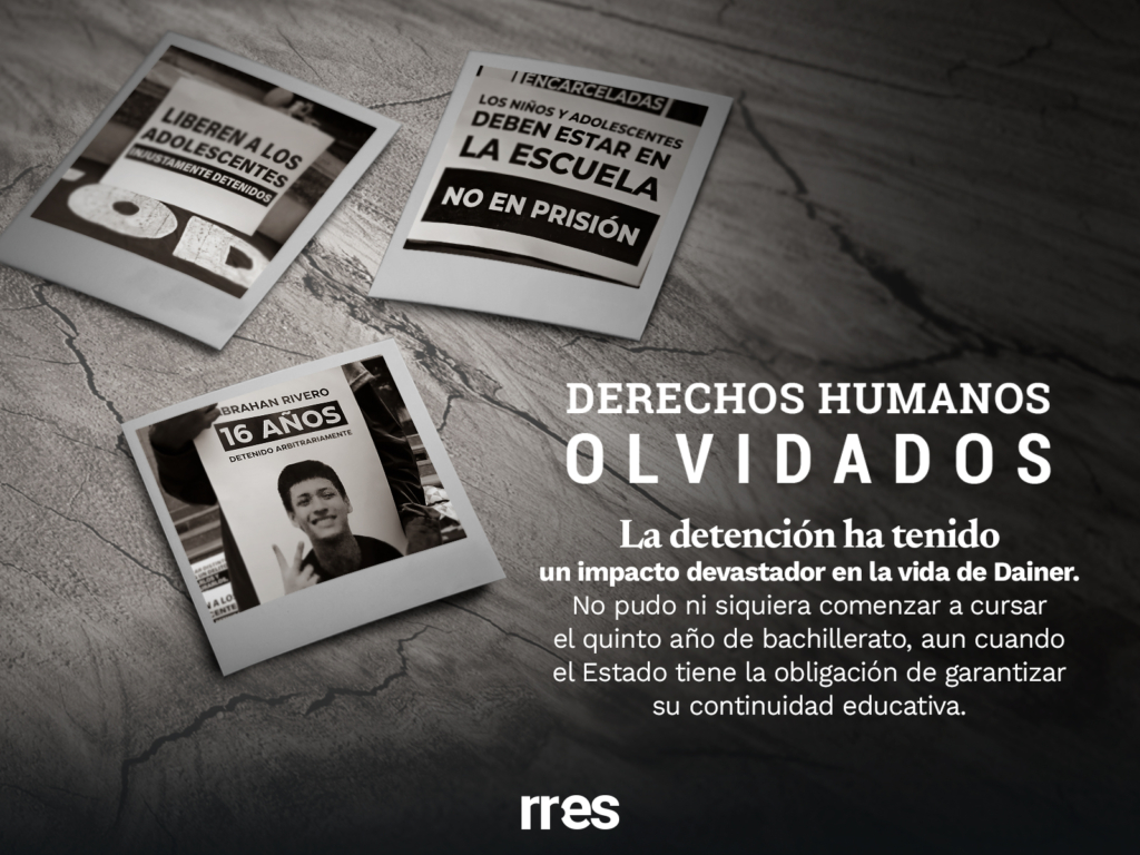 Dainer, 16 años y una vida en pausa por una detención doblemente arbitraria
