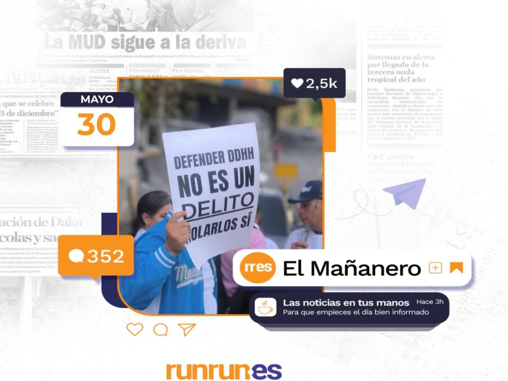 El Mañanero del 30 de mayo: Provea rechaza “escalada de criminalización” contra defensores de DDHH