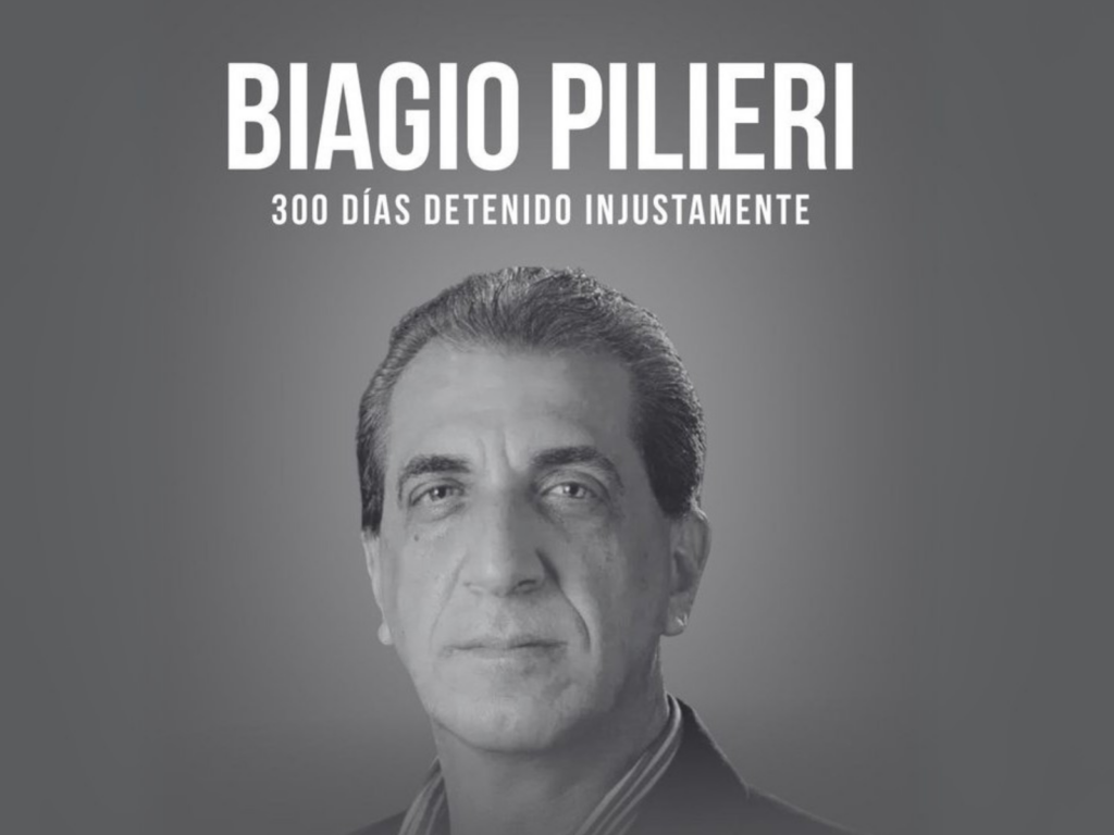 Biagio Pilieri cumple 300 días detenido, incomunicado y sin derecho a defensa