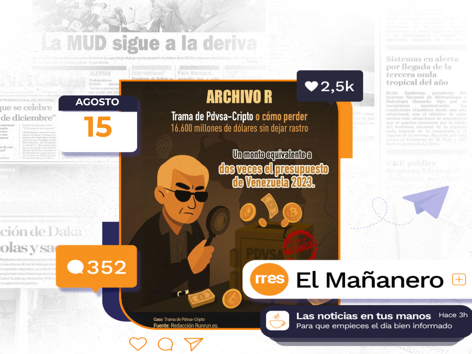 mañanero del 15 de agosto