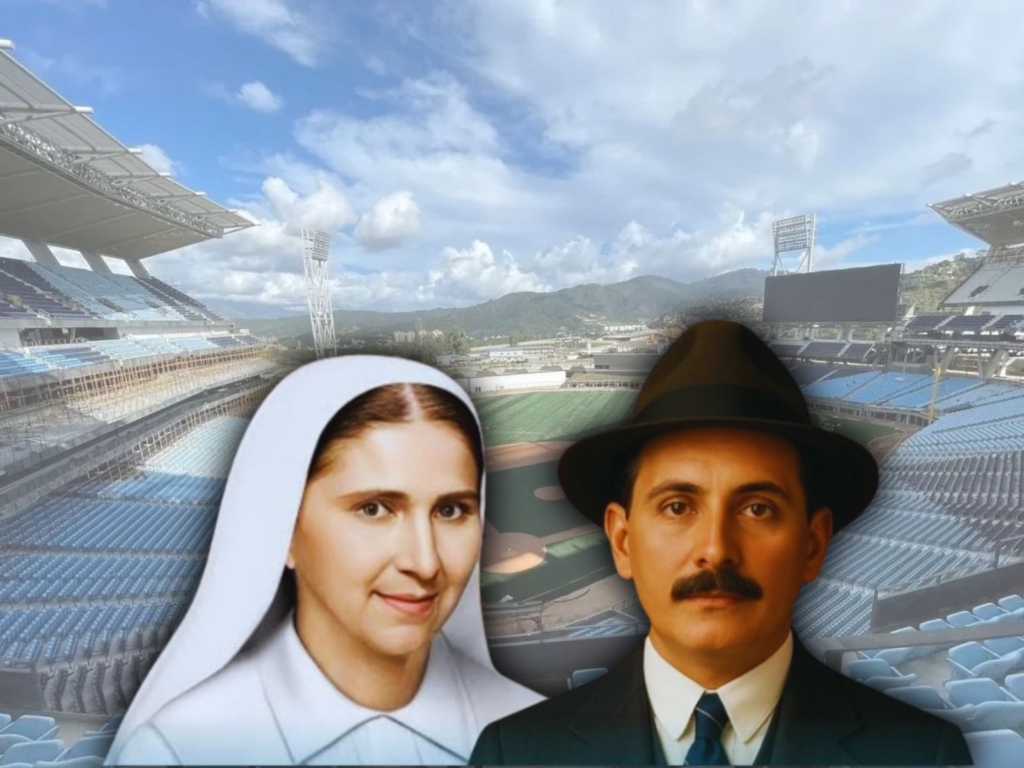 Imagen de los santos José Gregorio Hernández y Carmen Rendiles