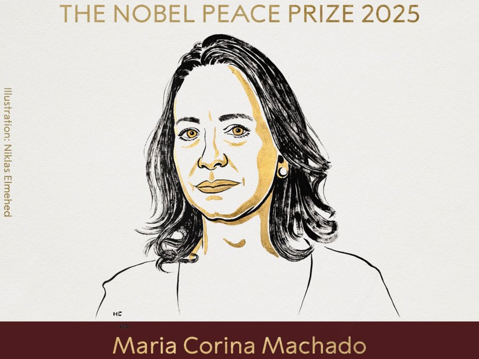 María Corina Machado recibió el Nobel de la Paz por su lucha por la democracia en Venezuela
