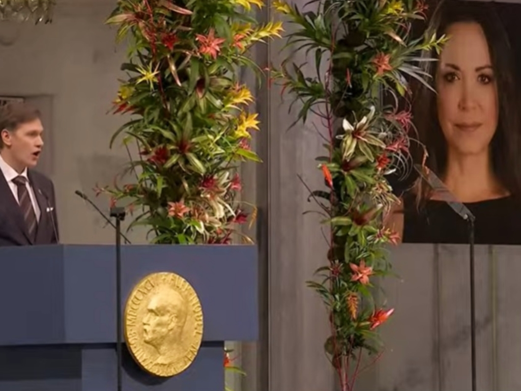 Machado no pudo llegar a tiempo para ceremonia del Nobel: “Mucha gente arriesgó sus vidas”