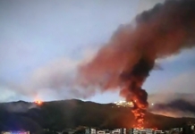 Imágenes de bombardeos en Caracas