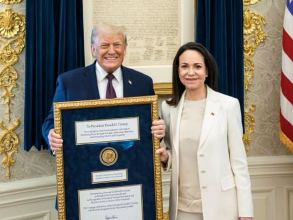 La foto del encuentro de Trump y Machado