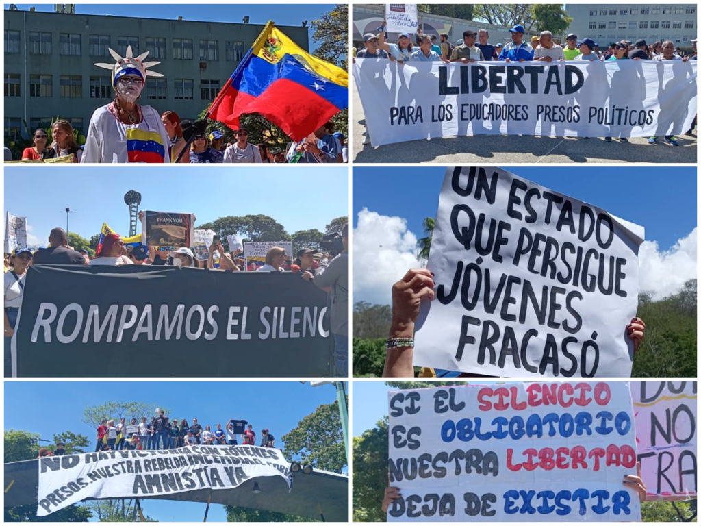Imágenes de la protesta por el Día de la Juventud en Caracas, 12 de febrero de 2026