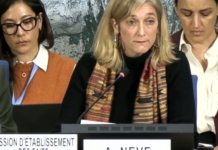 Experta de la ONU lee actualización oral del informe de la Misión de la ONU, sobre la represión en Venezuela tras el 3 Ene