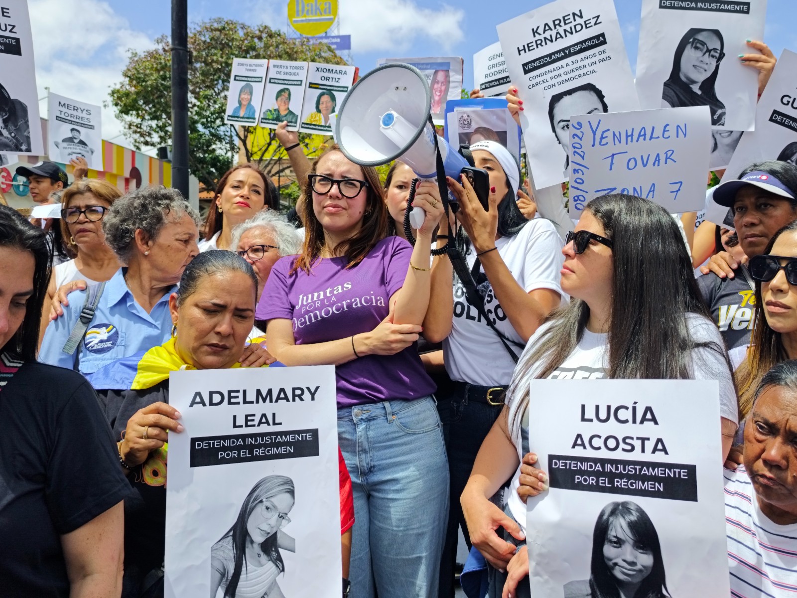 Imágenes de la Marcha del Día de la Mujer en Caracas