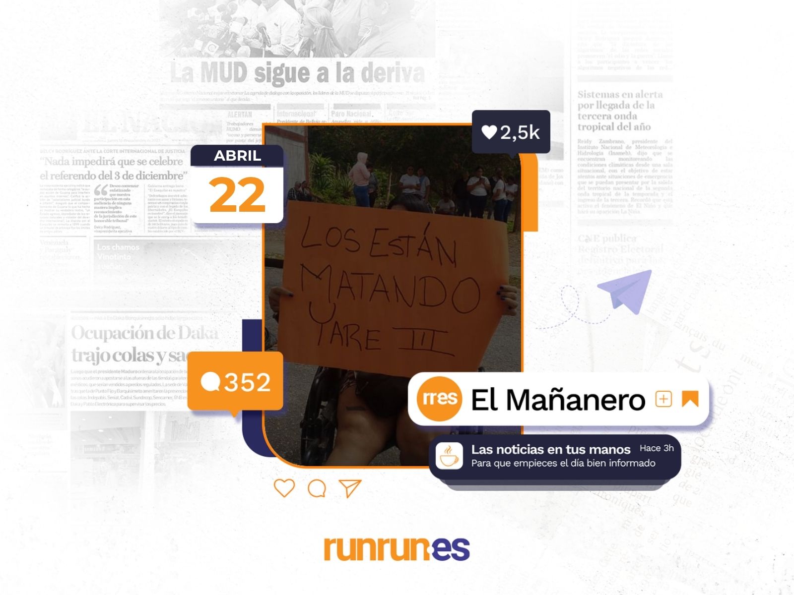 El Mañanero del 22 de abril