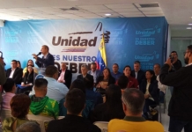 Plataforma Unitaria, rueda de prensa sobre transición, 12 de abril de 2026