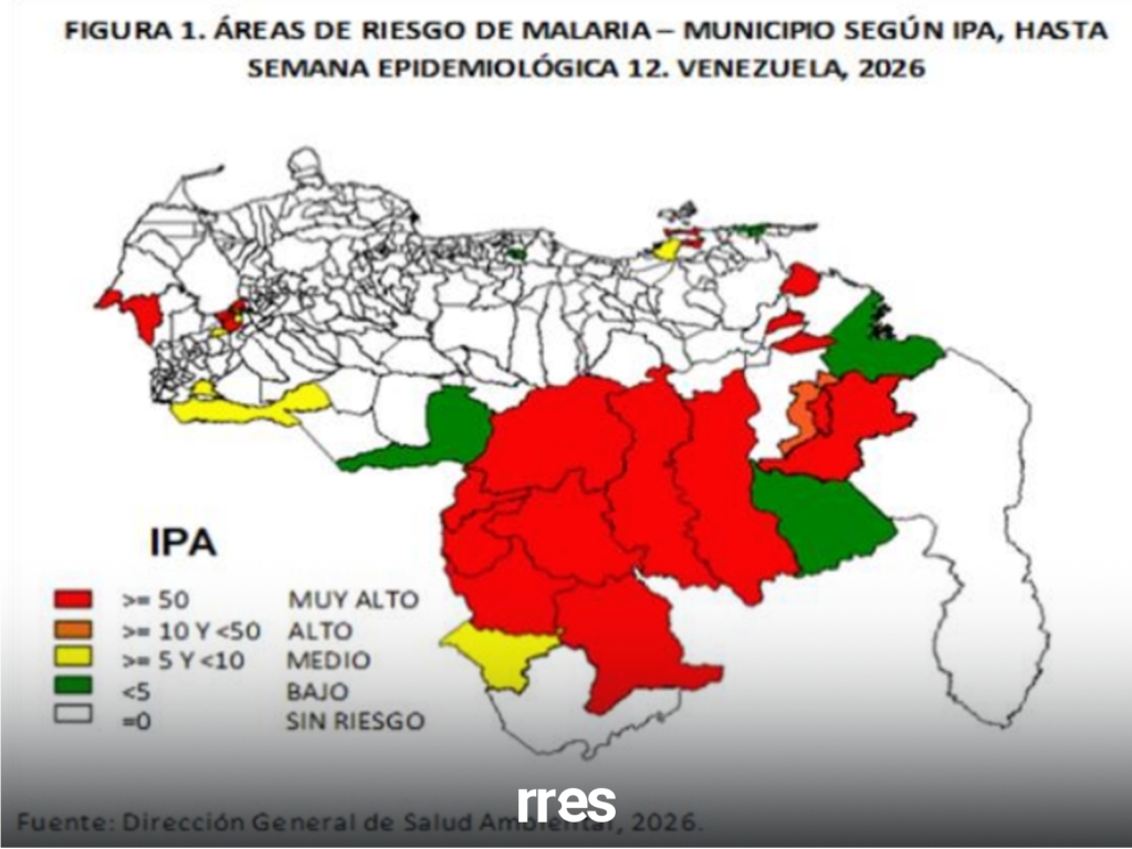 Lámina del boletín epidemiológico publicada por el MPPS en abril de 2026
