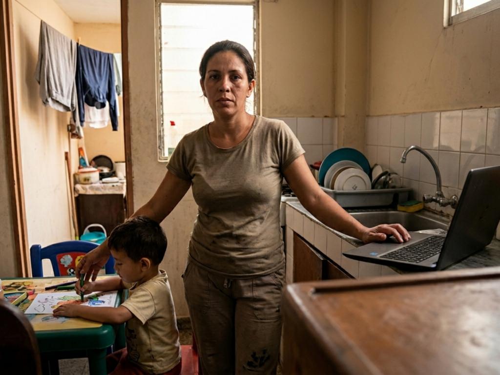 ENCOVI 2025 revela que las mujeres venezolanas son expulsadas del mercado laboral por la carga de cuidados no remunerados.