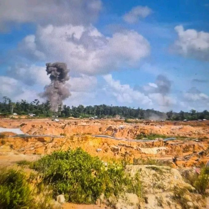Humareda a lo lejos. Supuesto lugar donde mataron a Guerrero