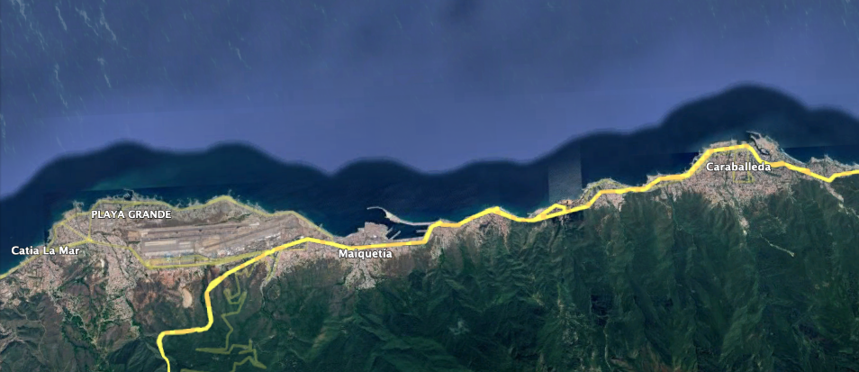 La línea de costa entre Catia La Mar y Tanaguarena