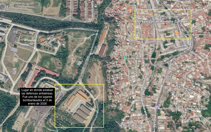 Mapa ataque Urbanización Rómulo Gallegos