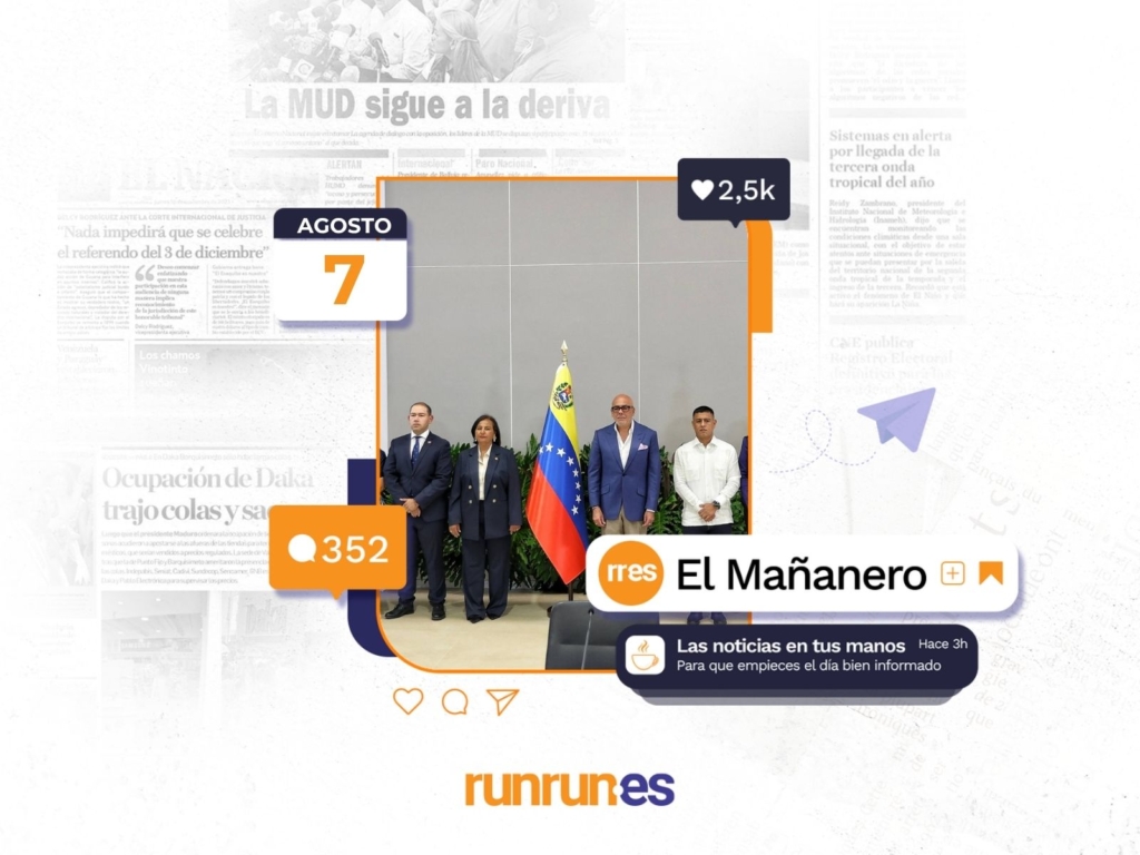 El Mañanero del 7 de agosto: Se instala la mesa de diálogo posando a la cámara sin sonrisas