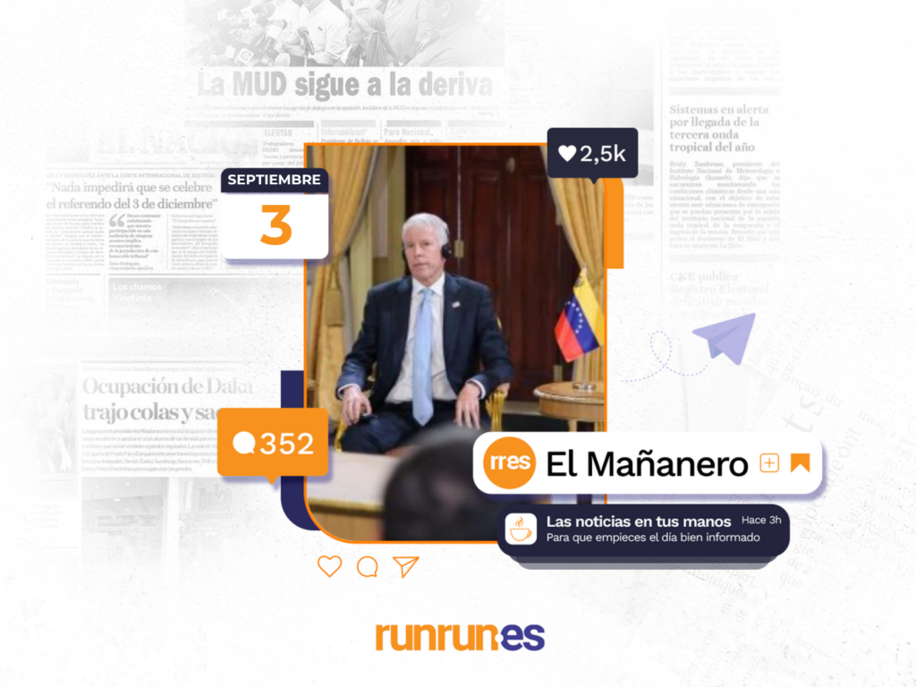 El Mañanero del 3 de septiembre: Chris Wright y sus ocho acuerdos energéticos con el interinato venezolano