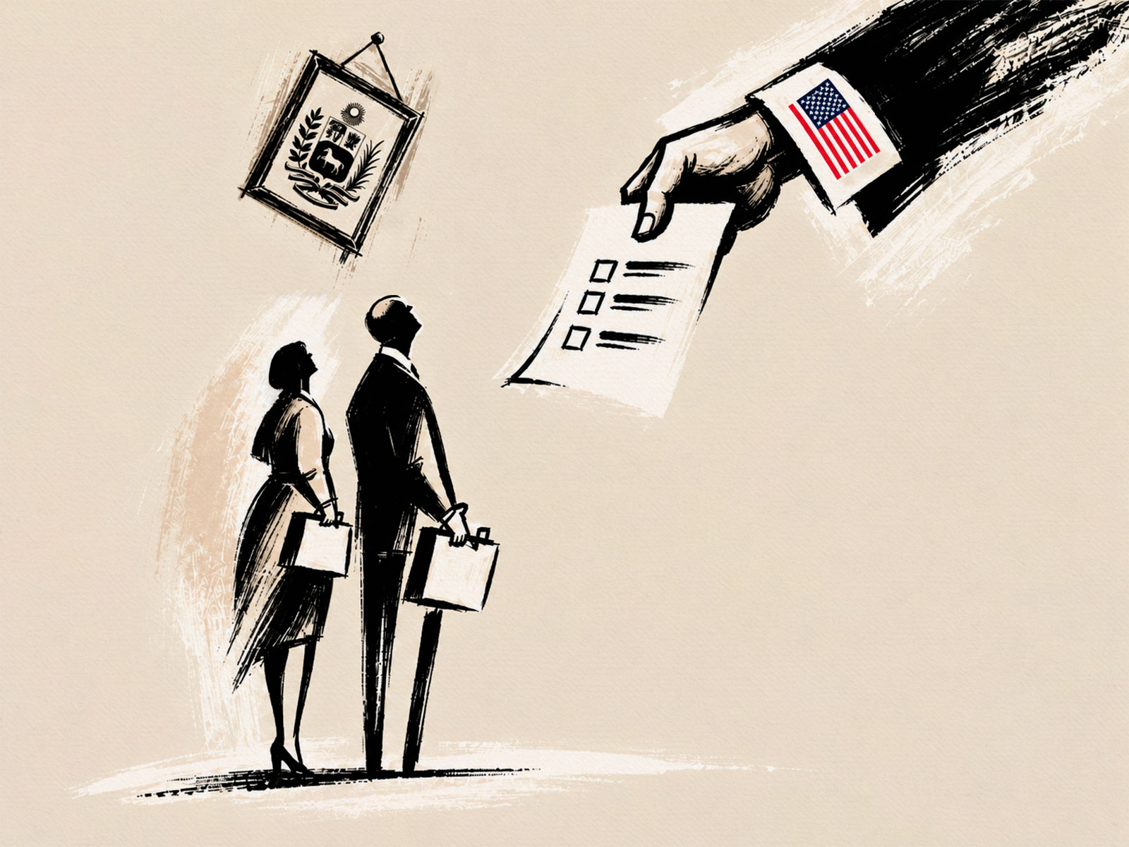 Venezuela tutelada La soberanía del delivery, por Nixon Dominguez. En X (Twitter) @NixonDominguez